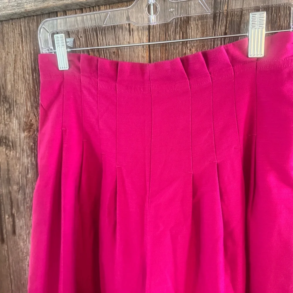 Anthropologie Wide Leg Corset Pants Orchid Purple High Waist Pleated Size 2 - Picture 5 of 9